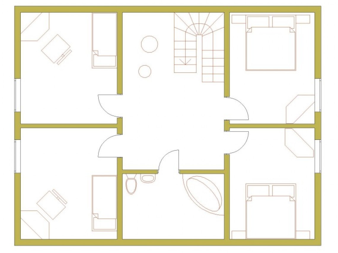 Timber frame home plan - Anita 11