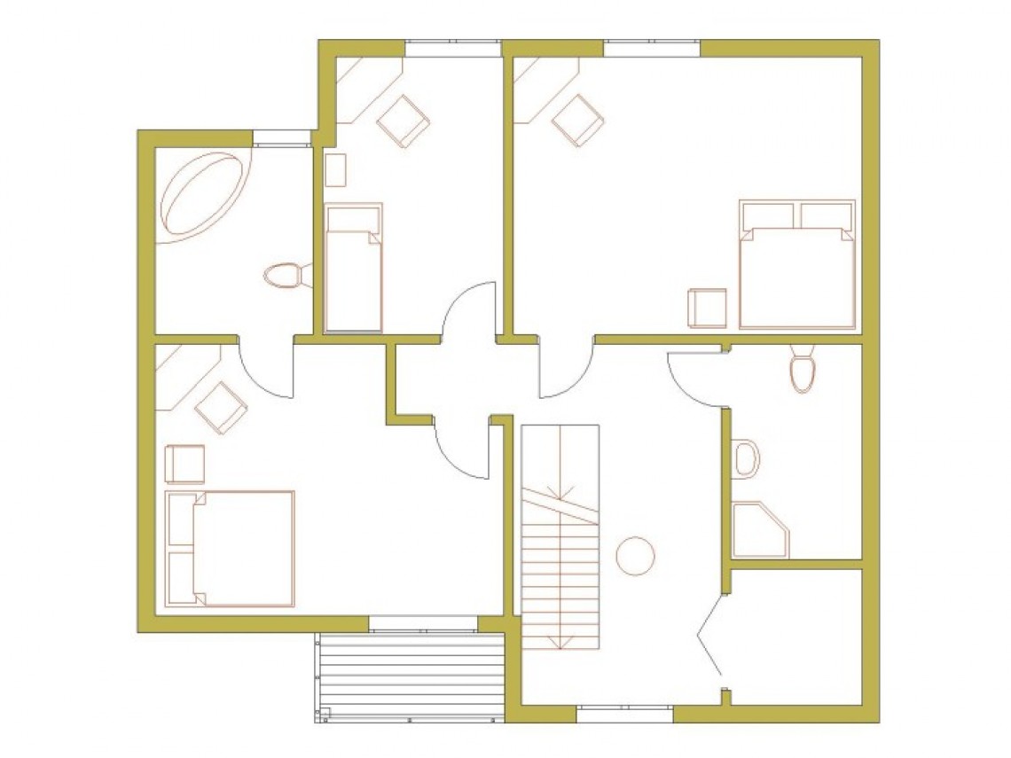 Timber frame home plan - Anita 218