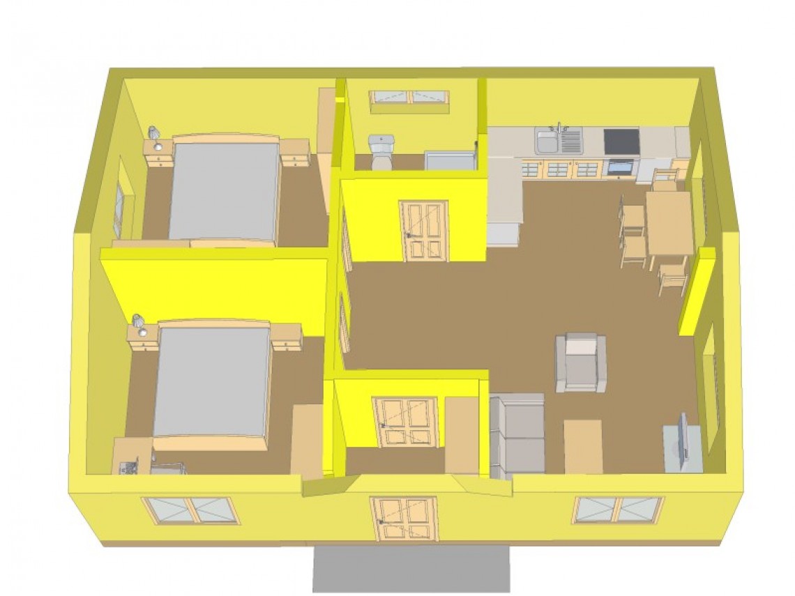 Plan d`une maison à ossature - Anita 62