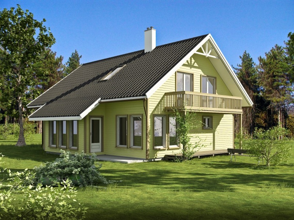 Timber frame home plan - Gauja 158