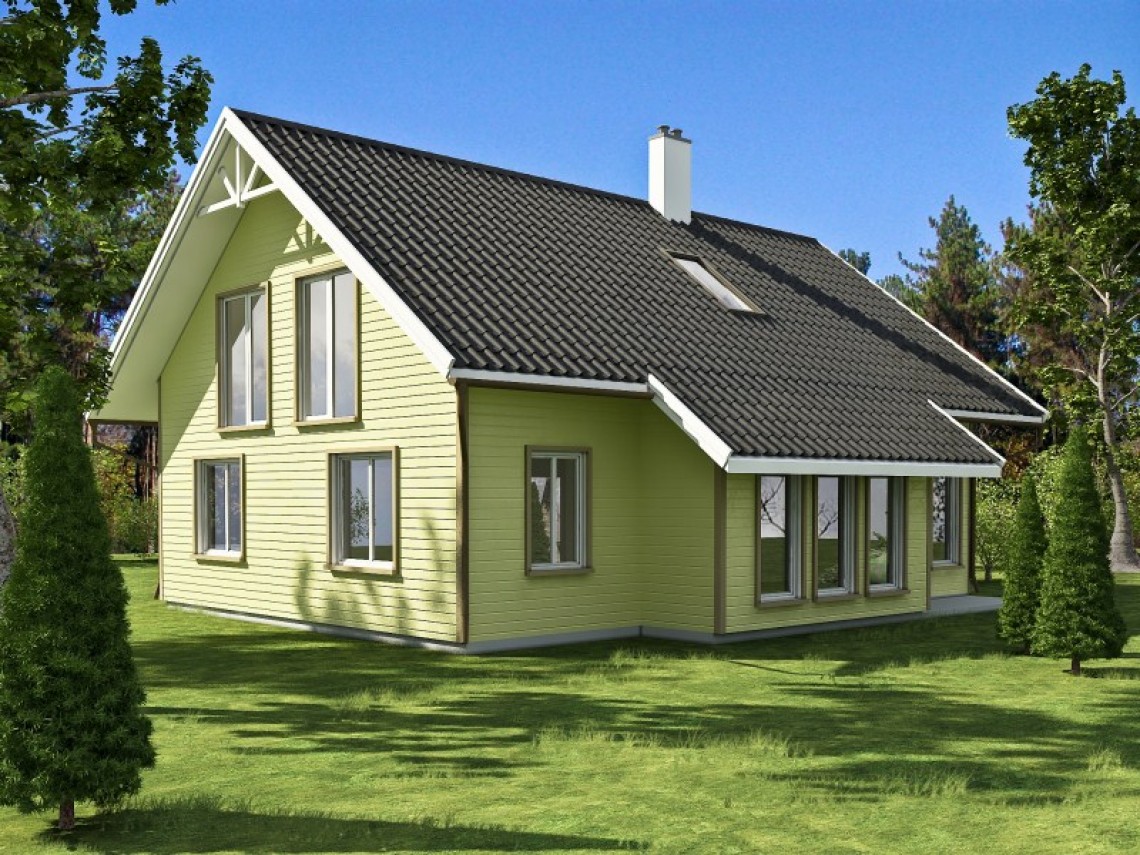 Timber frame home plan - Gauja 158