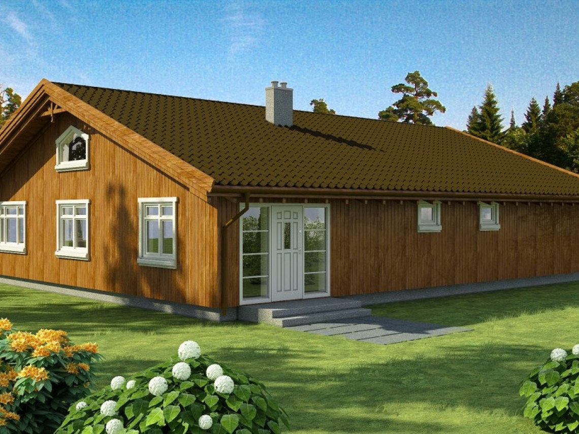 Timber frame home plan - Jurmala 170