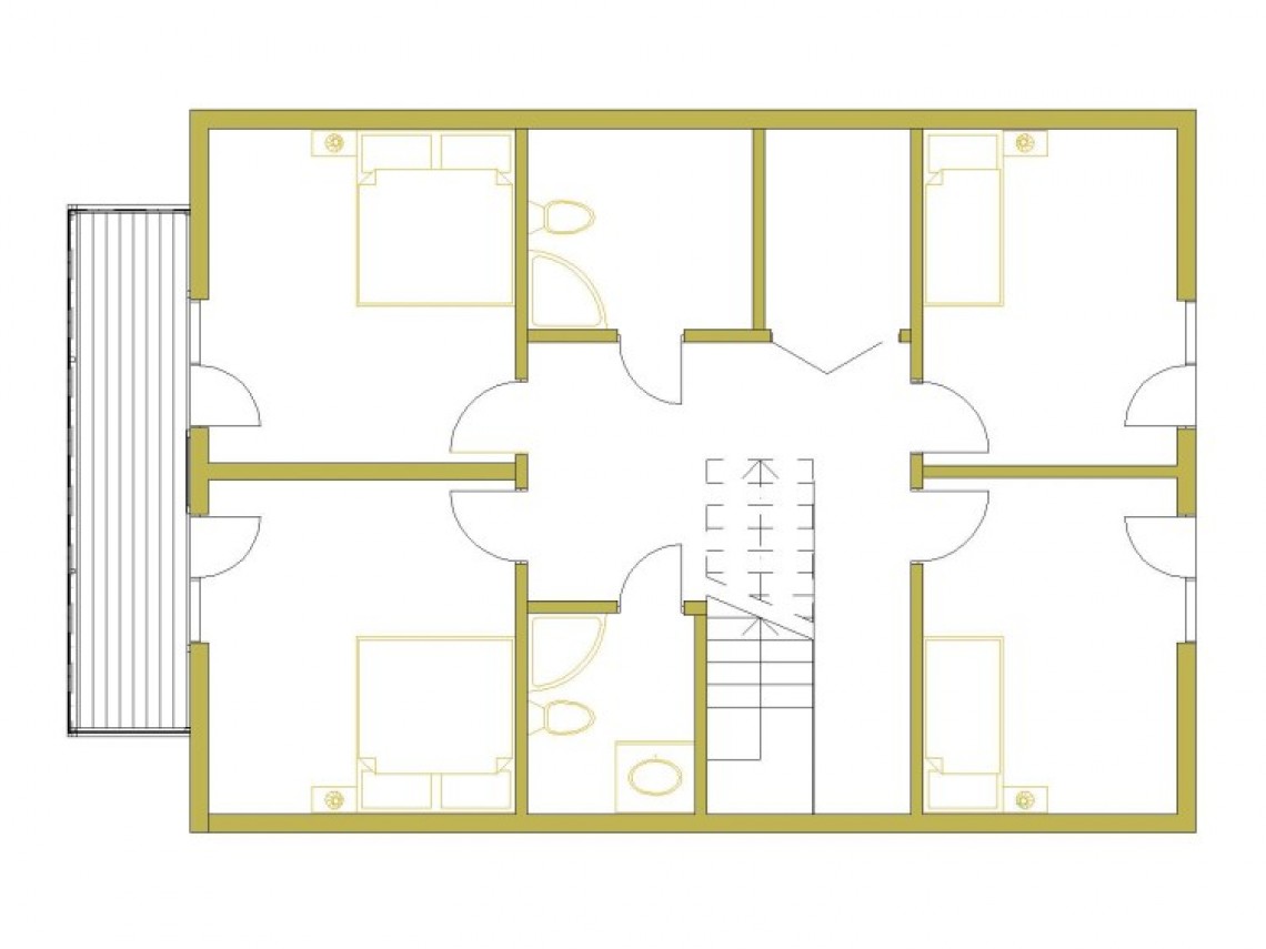 Timber frame home plan - Gauja 158