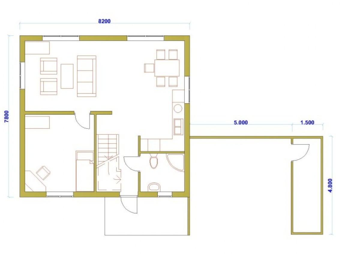 Timber frame home plan - Modern 137-2ST